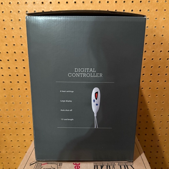 Threshold Heated Microplush Throw Blanket in Gray Snowflake - Picture 3 of 6